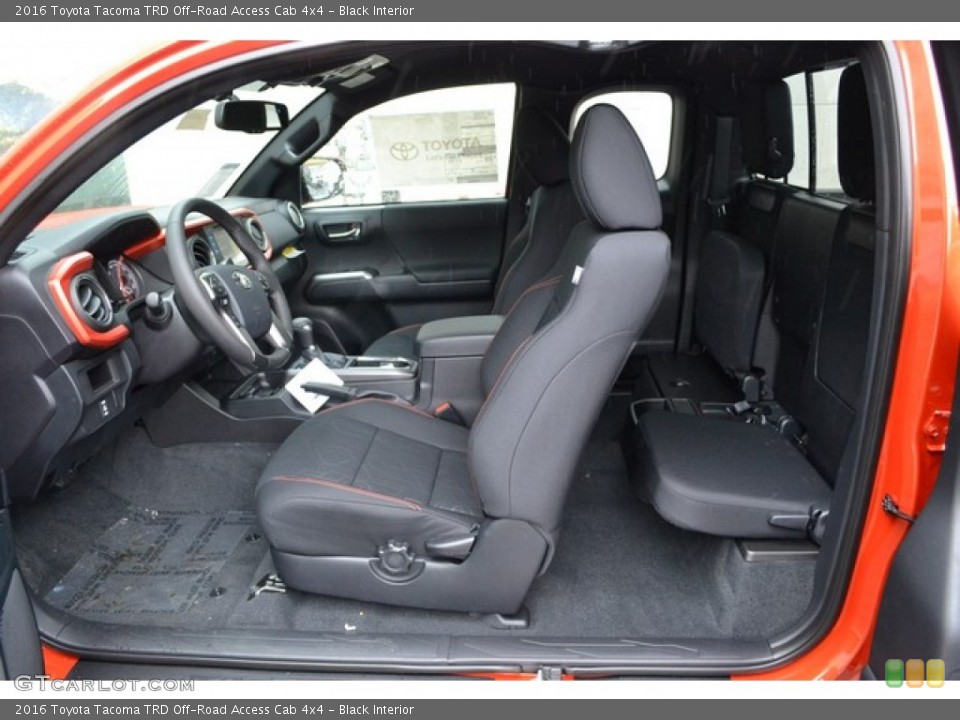 Black Interior Photo for the 2016 Toyota Tacoma TRD Off-Road Access Cab 4x4 #108119823