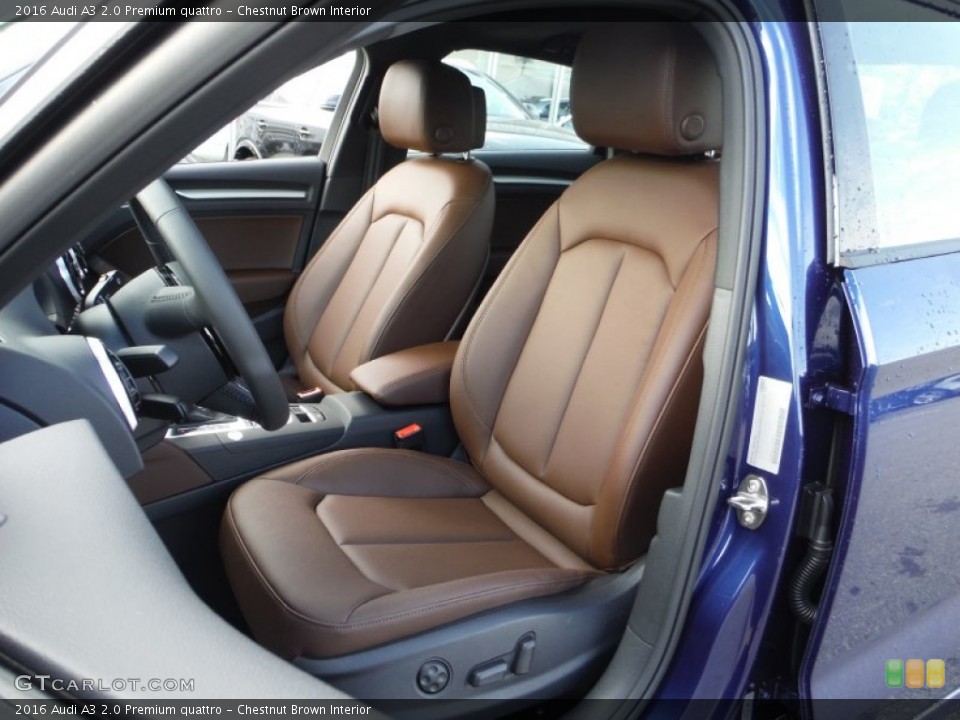 Chestnut Brown Interior Photo for the 2016 Audi A3 2.0 Premium quattro #108126906