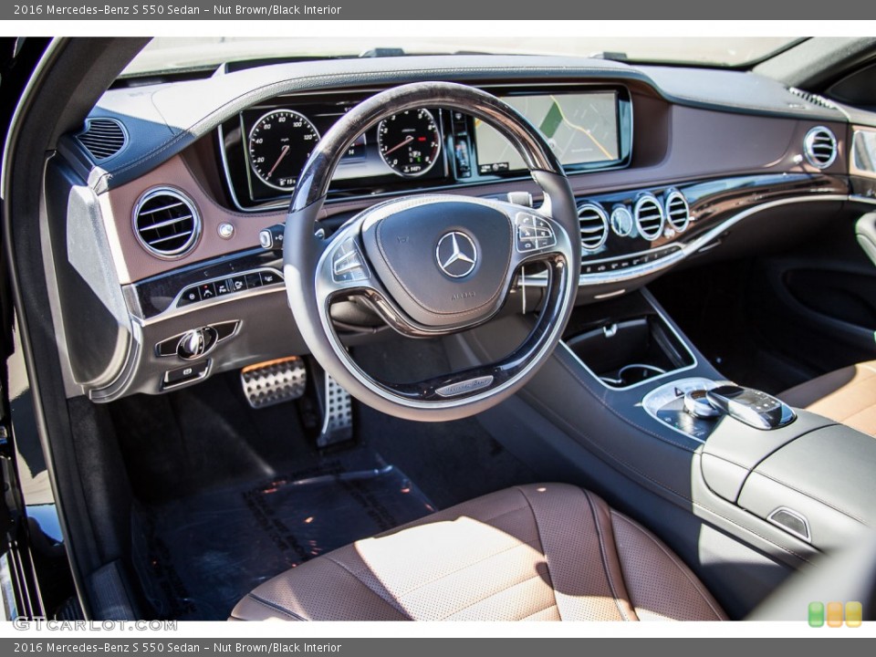 Nut Brown/Black Interior Photo for the 2016 Mercedes-Benz S 550 Sedan #108135414