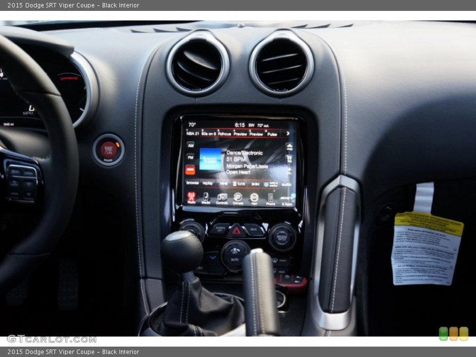 Black Interior Controls for the 2015 Dodge SRT Viper Coupe #108135813