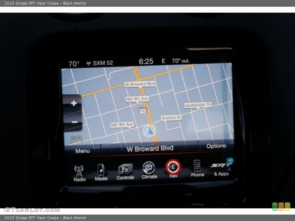 Black Interior Navigation for the 2015 Dodge SRT Viper Coupe #108136200