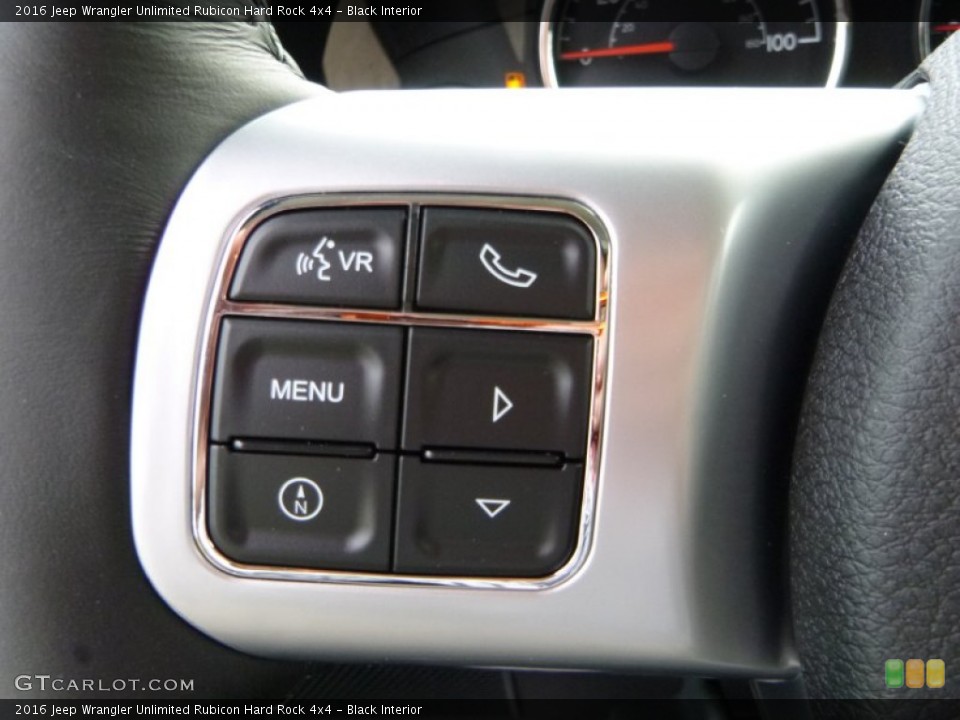 Black Interior Controls for the 2016 Jeep Wrangler Unlimited Rubicon Hard Rock 4x4 #108138333