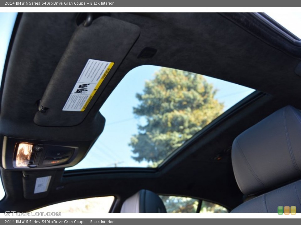 Black Interior Sunroof for the 2014 BMW 6 Series 640i xDrive Gran Coupe #108148847