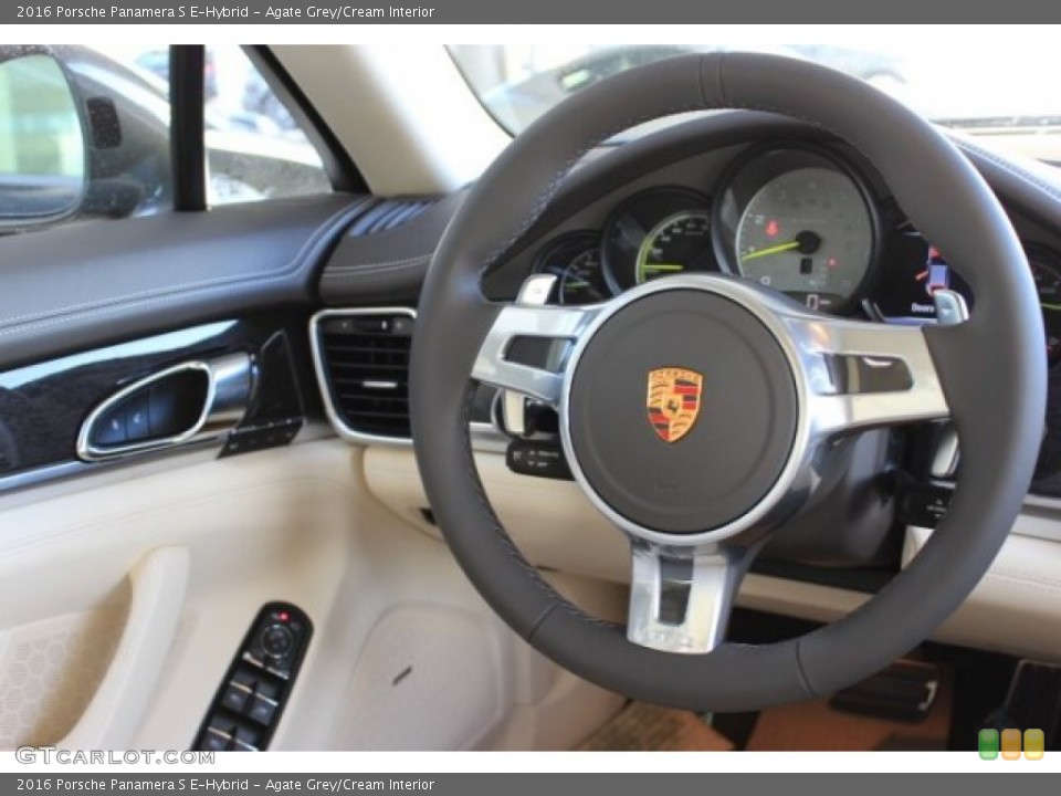 Agate Grey/Cream Interior Steering Wheel for the 2016 Porsche Panamera S E-Hybrid #108150256