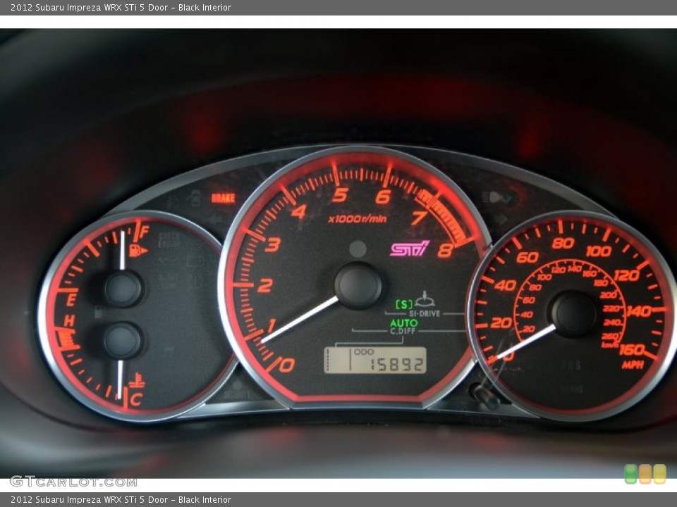 Black Interior Gauges for the 2012 Subaru Impreza WRX STi 5 Door #108154949