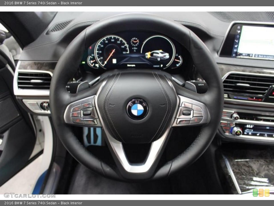 Black Interior Steering Wheel for the 2016 BMW 7 Series 740i Sedan #108157156
