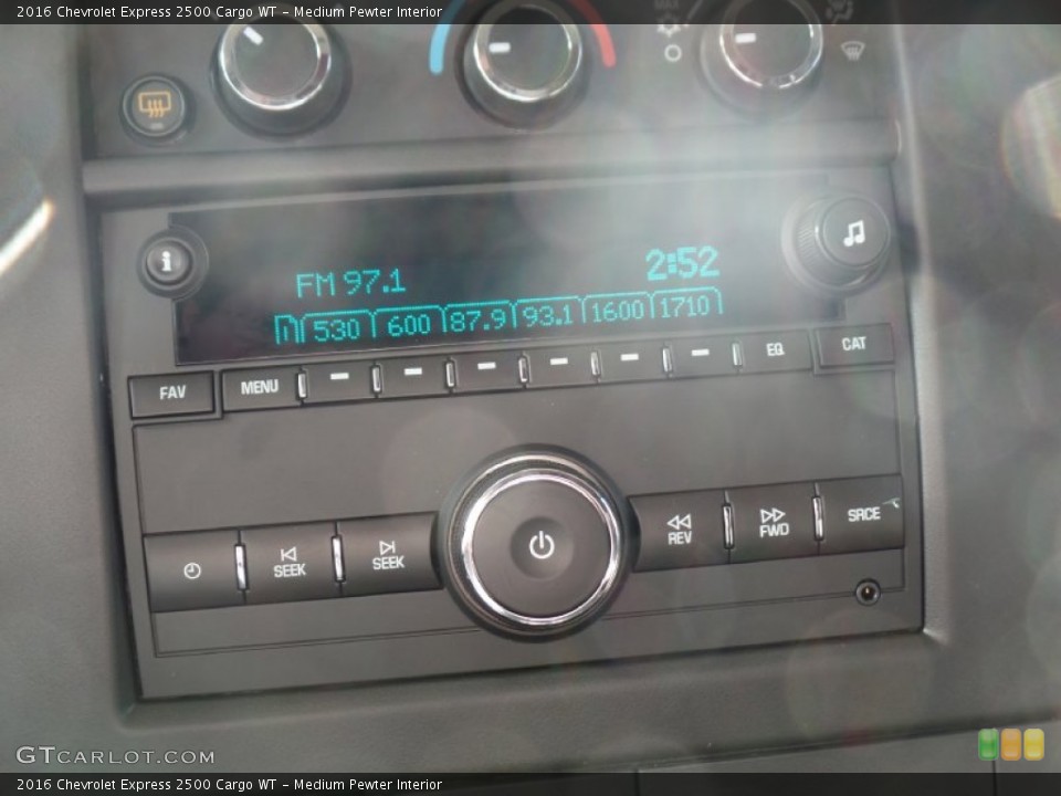 Medium Pewter Interior Audio System for the 2016 Chevrolet Express 2500 Cargo WT #108165274