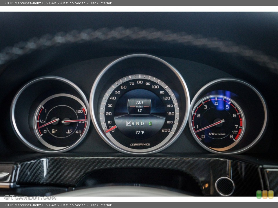 Black Interior Gauges for the 2016 Mercedes-Benz E 63 AMG 4Matic S Sedan #108167314