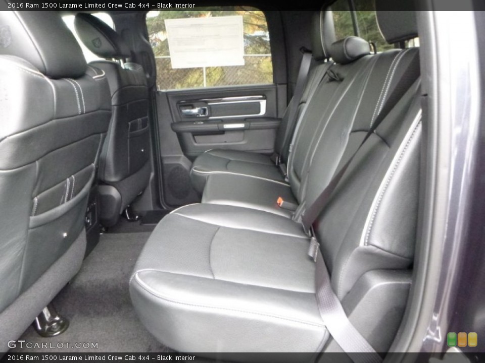 Black Interior Rear Seat for the 2016 Ram 1500 Laramie Limited Crew Cab 4x4 #108174628