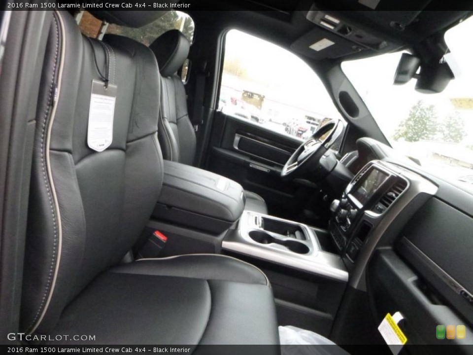 Black Interior Front Seat for the 2016 Ram 1500 Laramie Limited Crew Cab 4x4 #108174742