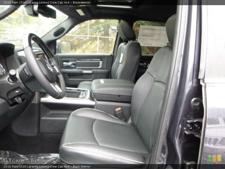 Black Interior Front Seat for the 2016 Ram 1500 Laramie Limited Crew Cab 4x4 #108174880