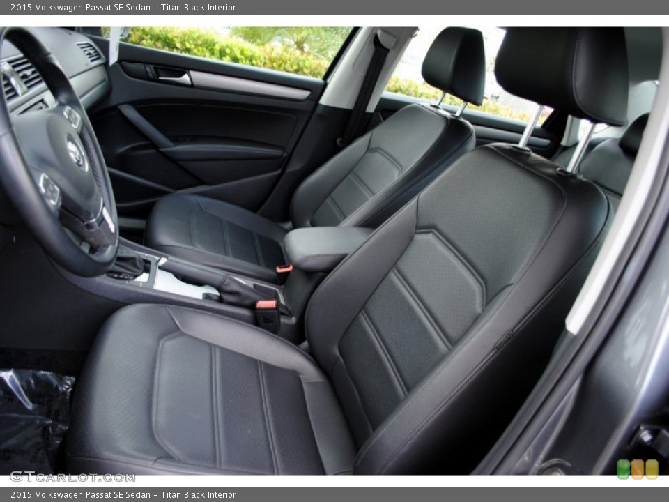 Titan Black Interior Front Seat for the 2015 Volkswagen Passat SE Sedan #108184486