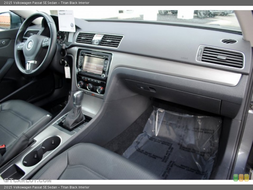Titan Black Interior Dashboard for the 2015 Volkswagen Passat SE Sedan #108184495