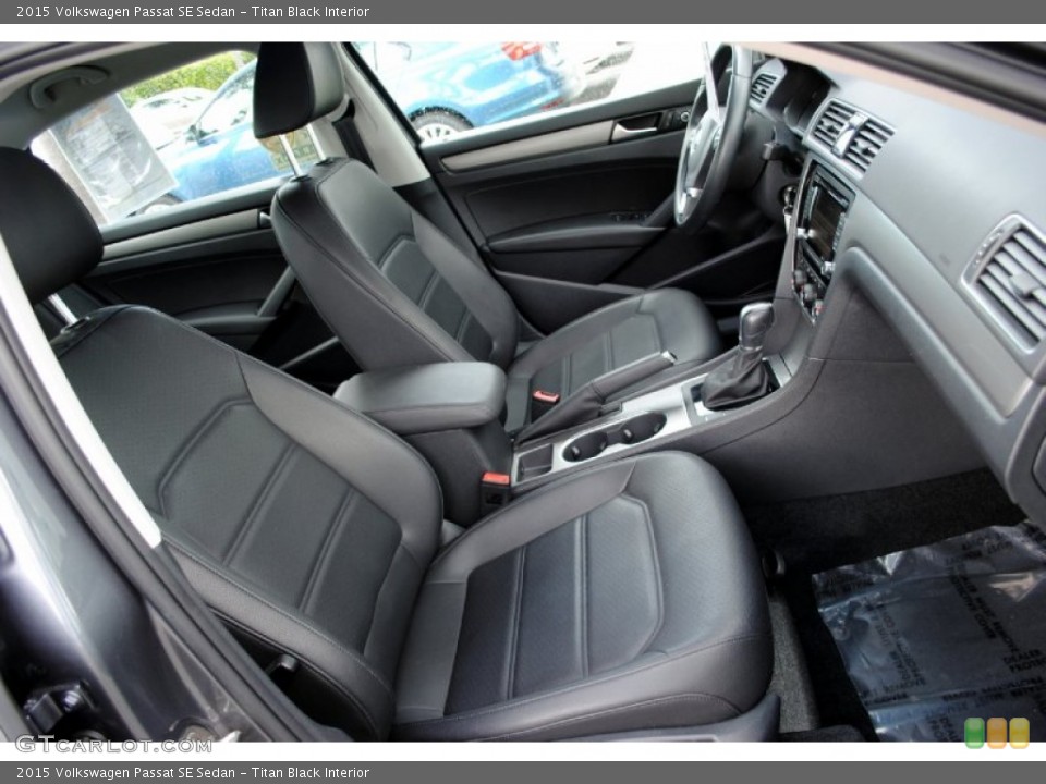 Titan Black Interior Front Seat for the 2015 Volkswagen Passat SE Sedan #108184513