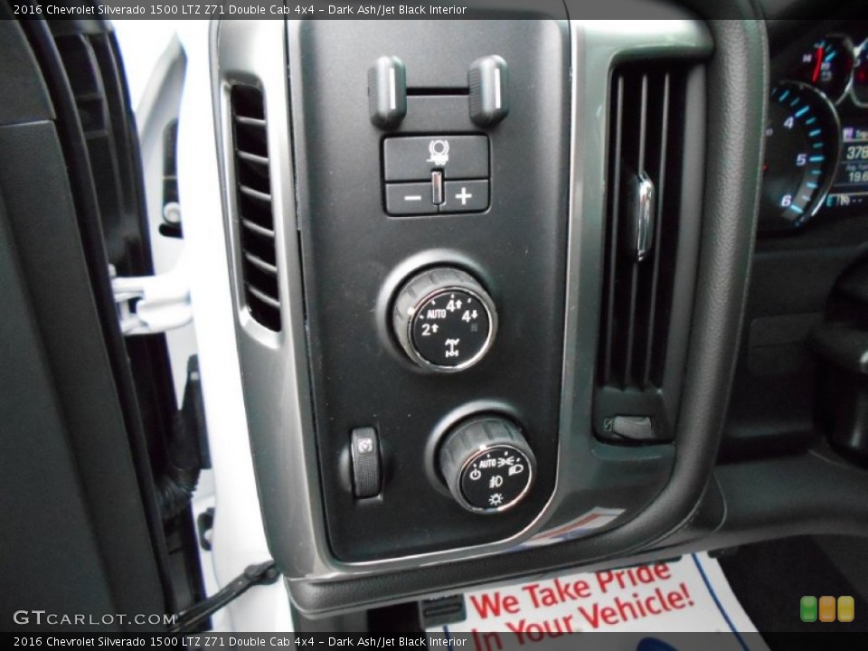 Dark Ash/Jet Black Interior Controls for the 2016 Chevrolet Silverado 1500 LTZ Z71 Double Cab 4x4 #108191114