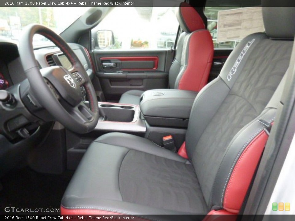 Rebel Theme Red/Black Interior Front Seat for the 2016 Ram 1500 Rebel Crew Cab 4x4 #108192767