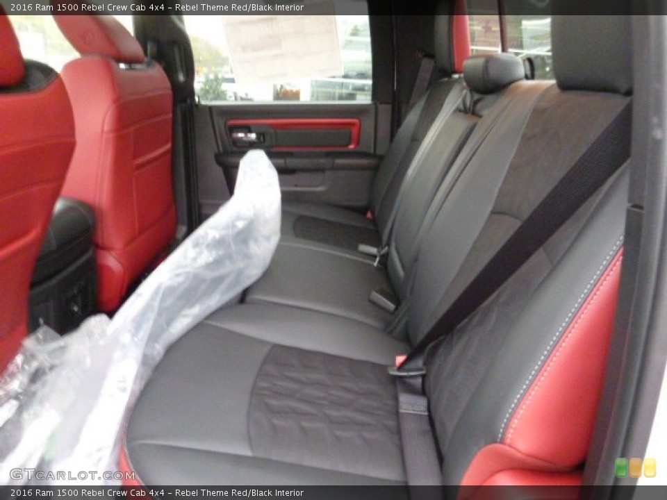 Rebel Theme Red/Black Interior Rear Seat for the 2016 Ram 1500 Rebel Crew Cab 4x4 #108192788