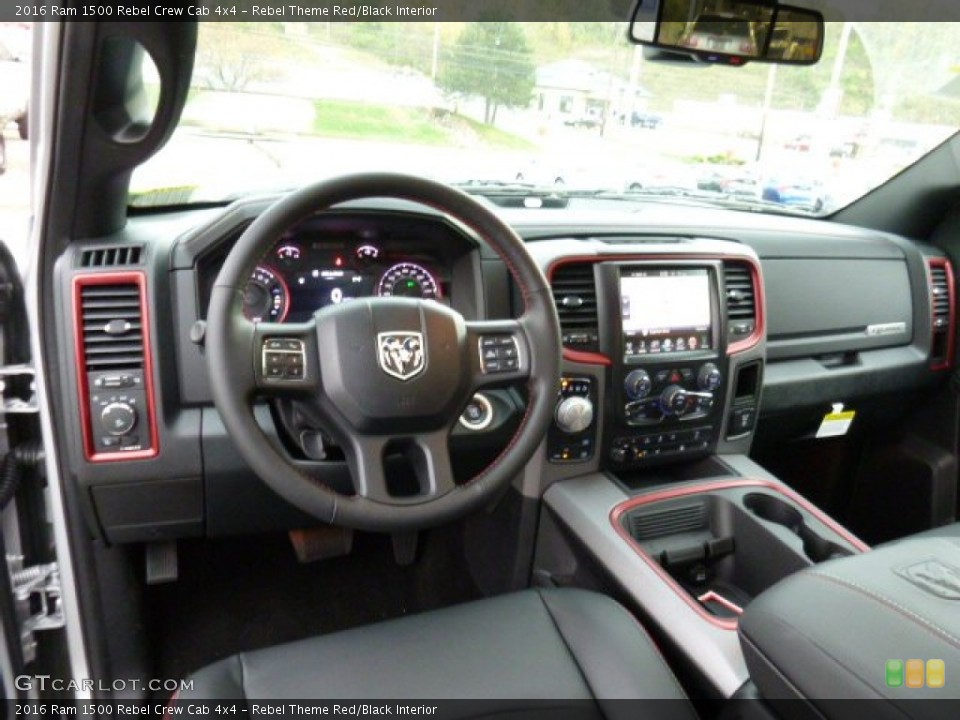 Rebel Theme Red/Black Interior Dashboard for the 2016 Ram 1500 Rebel Crew Cab 4x4 #108192806