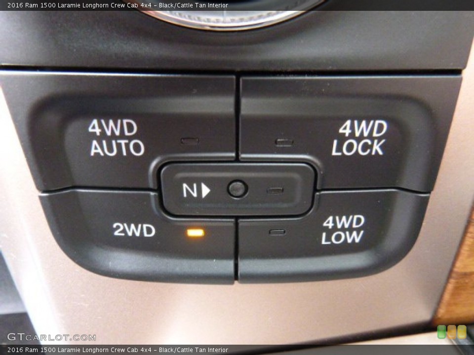 Black/Cattle Tan Interior Controls for the 2016 Ram 1500 Laramie Longhorn Crew Cab 4x4 #108195005