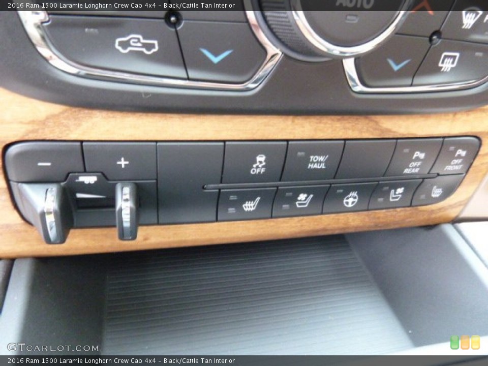 Black/Cattle Tan Interior Controls for the 2016 Ram 1500 Laramie Longhorn Crew Cab 4x4 #108195026