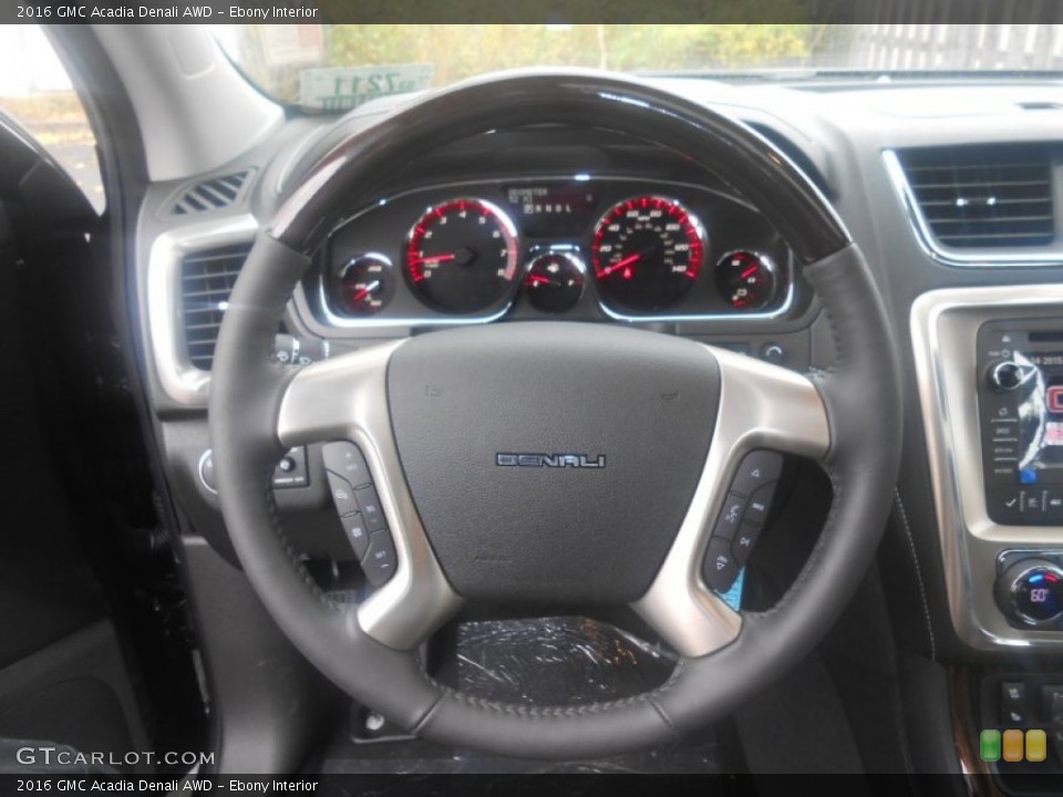 Ebony Interior Steering Wheel for the 2016 GMC Acadia Denali AWD #108196217