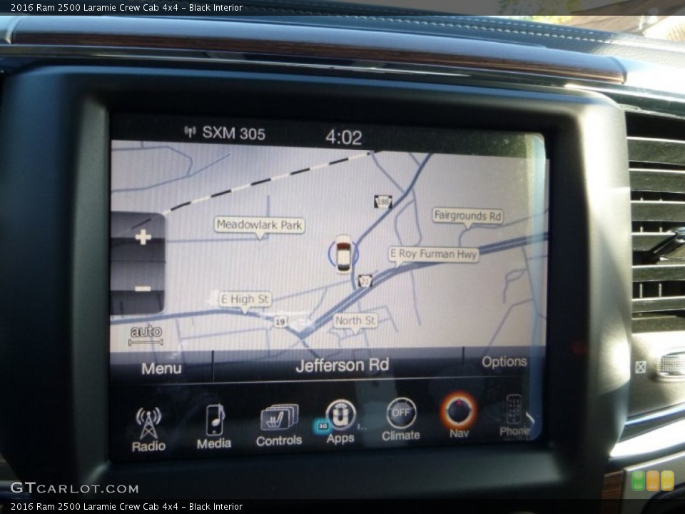 Black Interior Navigation for the 2016 Ram 2500 Laramie Crew Cab 4x4 #108196815