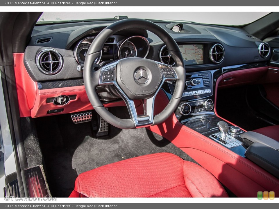 Bengal Red/Black Interior Dashboard for the 2016 Mercedes-Benz SL 400 Roadster #108198303