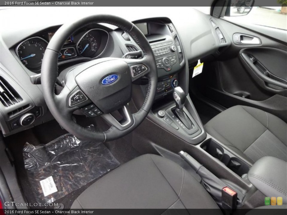 Charcoal Black Interior Prime Interior for the 2016 Ford Focus SE Sedan #108202615