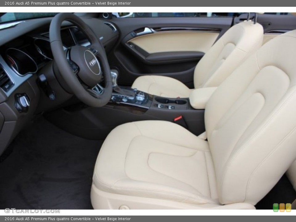 Velvet Beige Interior Photo for the 2016 Audi A5 Premium Plus quattro Convertible #108204337