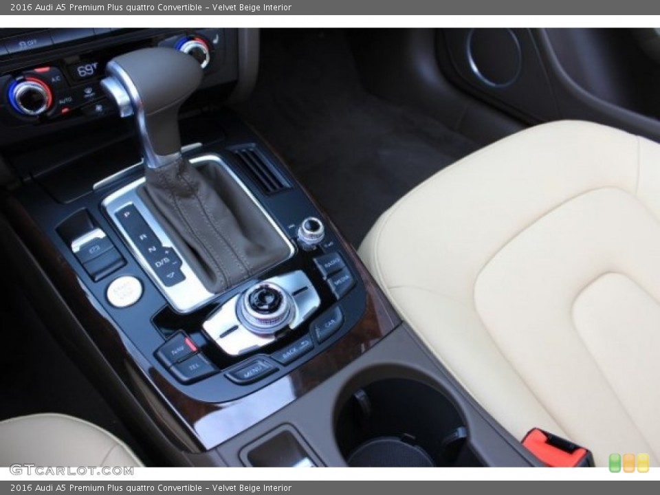 Velvet Beige Interior Transmission for the 2016 Audi A5 Premium Plus quattro Convertible #108204352