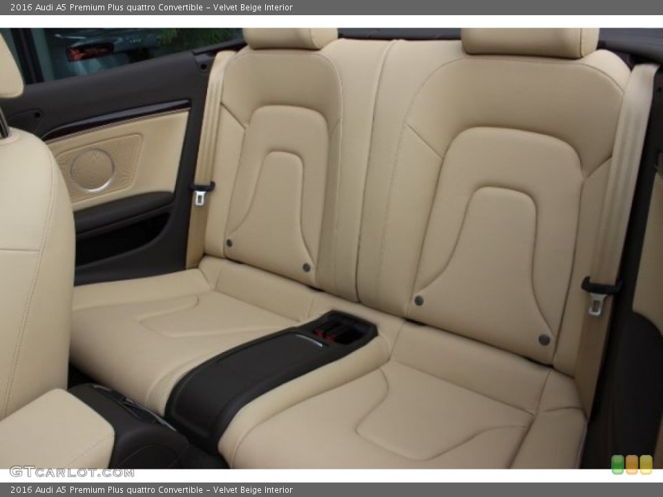 Velvet Beige Interior Rear Seat for the 2016 Audi A5 Premium Plus quattro Convertible #108204460