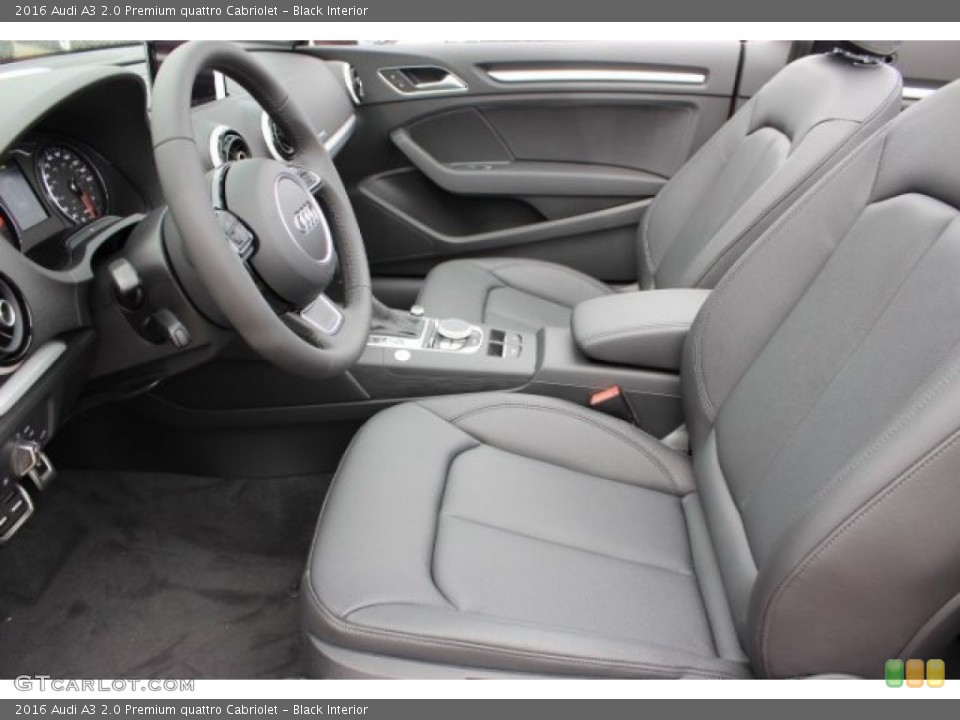 Black Interior Front Seat for the 2016 Audi A3 2.0 Premium quattro Cabriolet #108204781