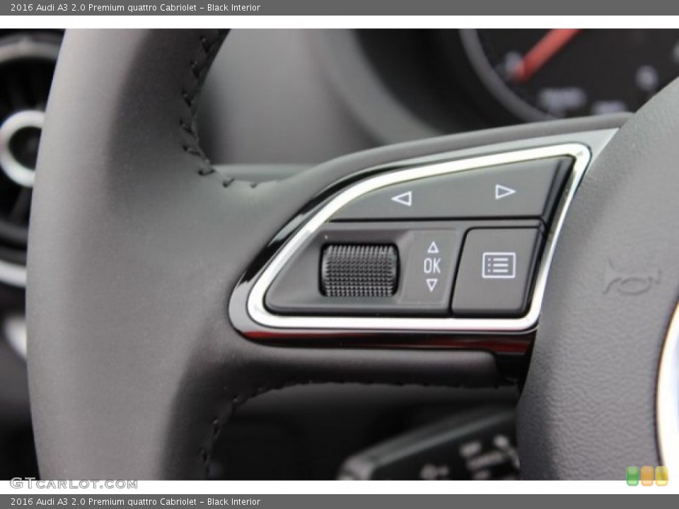 Black Interior Controls for the 2016 Audi A3 2.0 Premium quattro Cabriolet #108204814