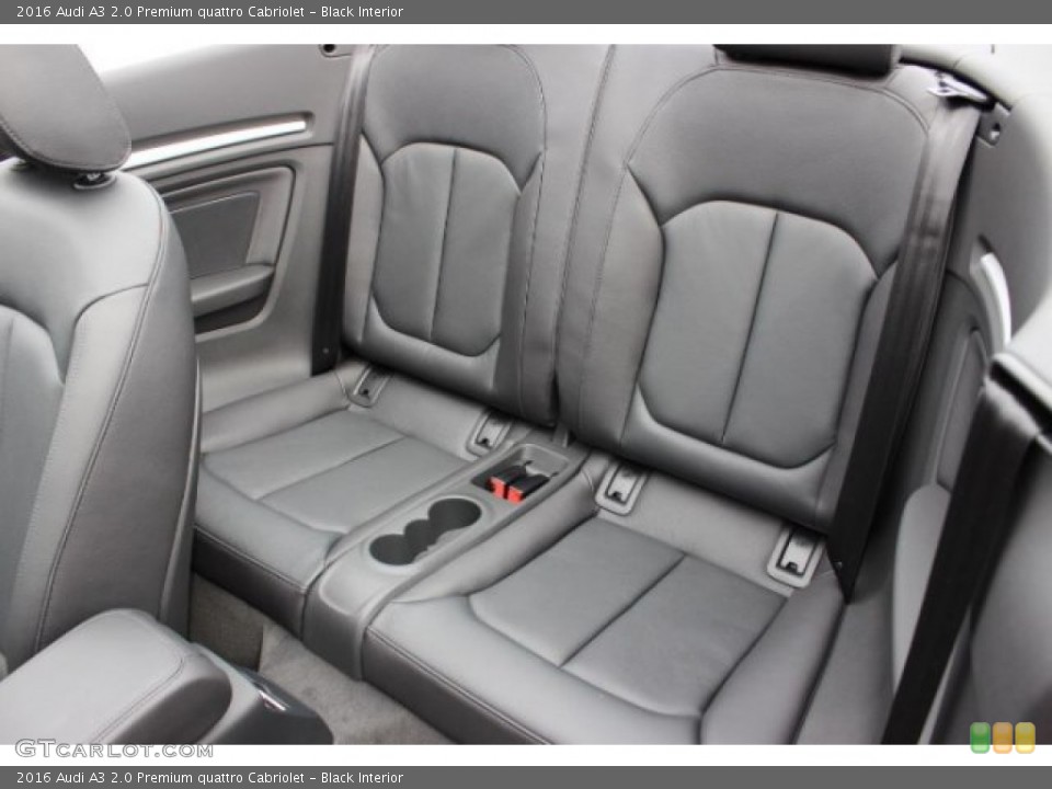 Black Interior Rear Seat for the 2016 Audi A3 2.0 Premium quattro Cabriolet #108204823
