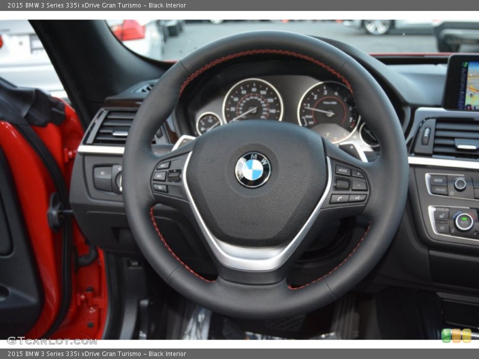 Black Interior Steering Wheel for the 2015 BMW 3 Series 335i xDrive Gran Turismo #108213282