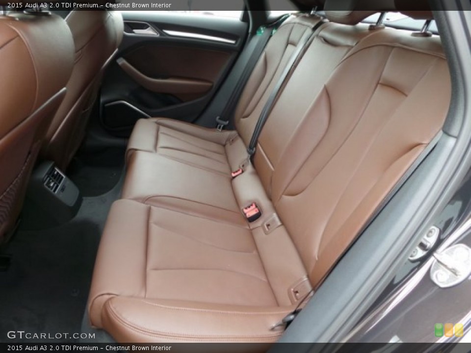 Chestnut Brown Interior Rear Seat for the 2015 Audi A3 2.0 TDI Premium #108214044