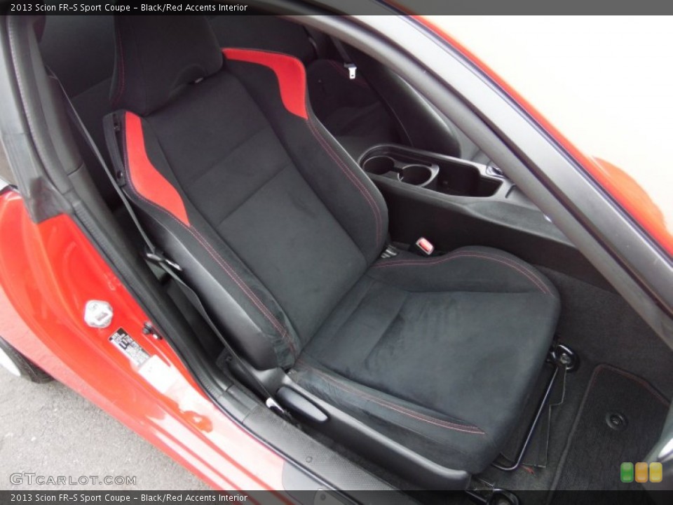 Black/Red Accents Interior Front Seat for the 2013 Scion FR-S Sport Coupe #108232182