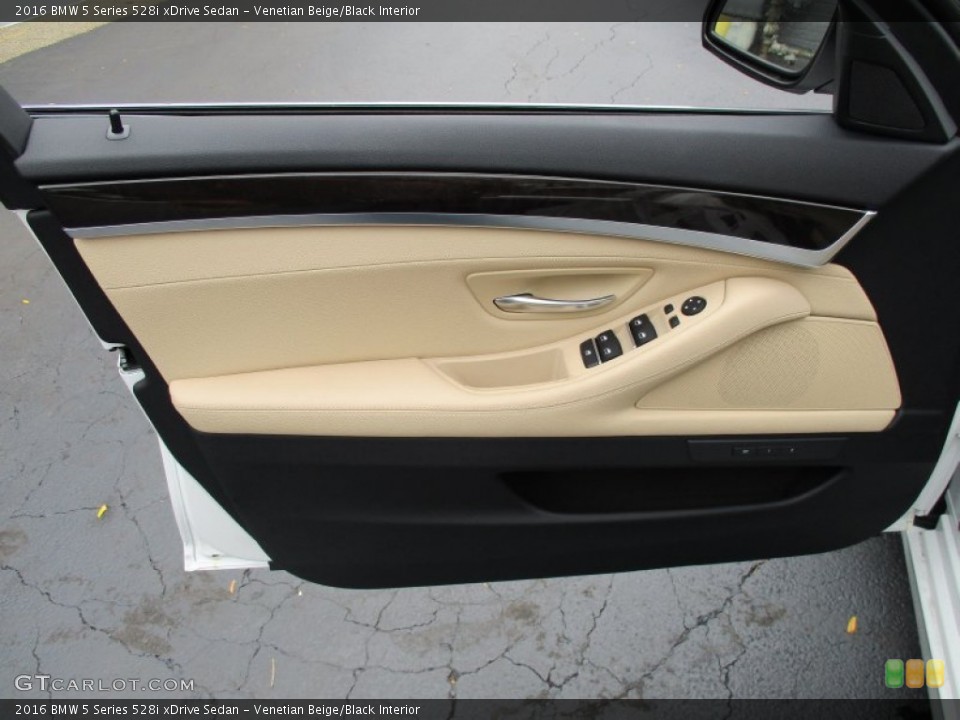 Venetian Beige/Black Interior Door Panel for the 2016 BMW 5 Series 528i xDrive Sedan #108233961