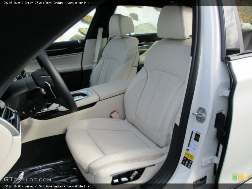 Ivory White Interior Front Seat for the 2016 BMW 7 Series 750i xDrive Sedan #108234489