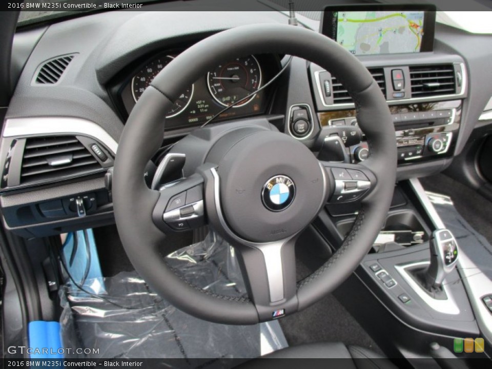 Black Interior Steering Wheel for the 2016 BMW M235i Convertible #108235965