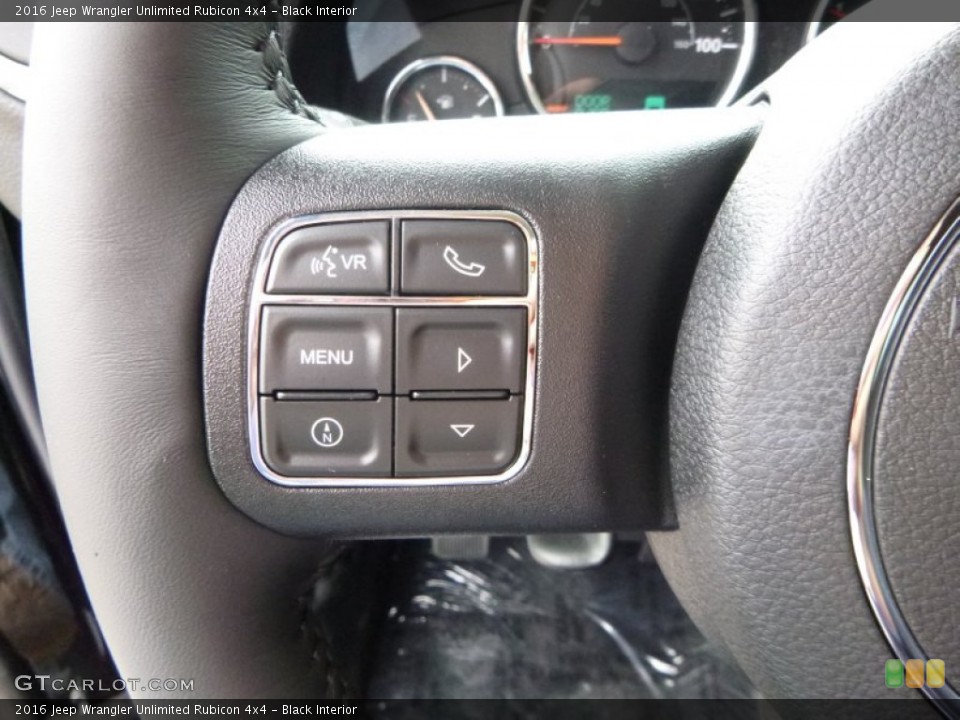 Black Interior Controls for the 2016 Jeep Wrangler Unlimited Rubicon 4x4 #108237945