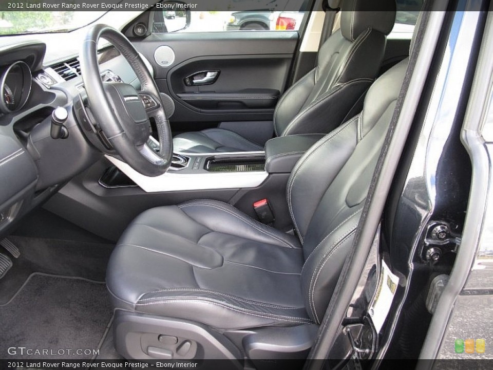 Ebony Interior Front Seat for the 2012 Land Rover Range Rover Evoque Prestige #108238149