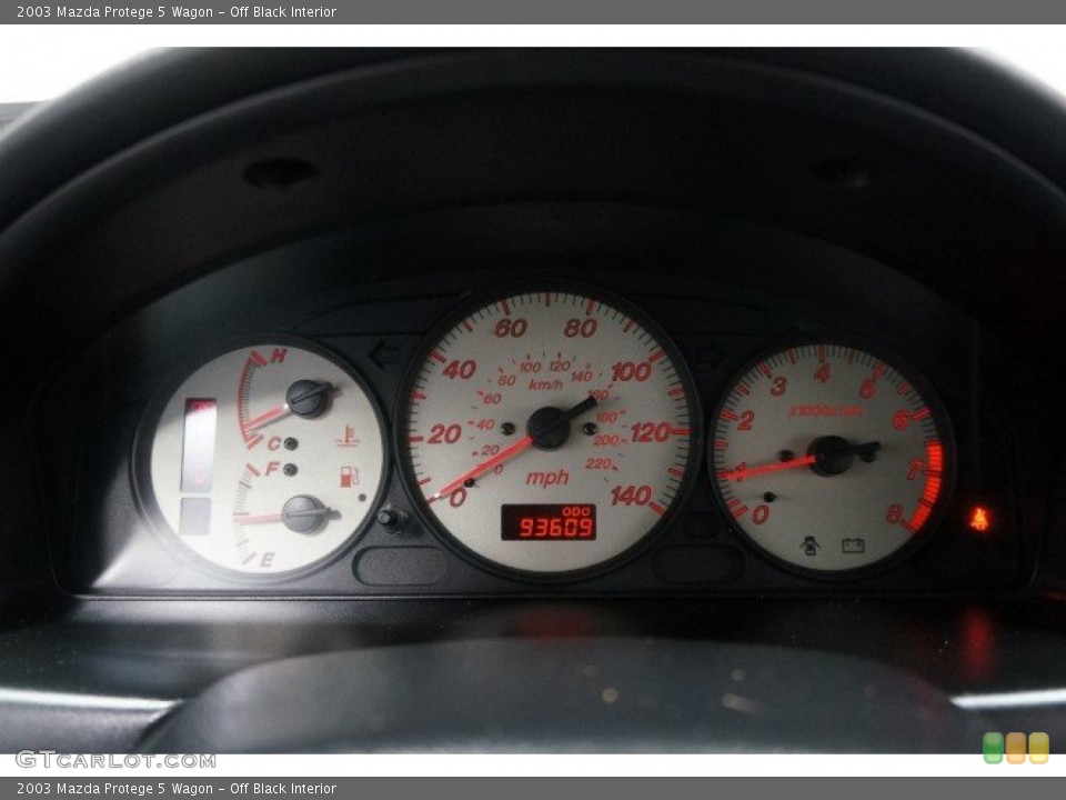 Off Black Interior Gauges for the 2003 Mazda Protege 5 Wagon #108246159