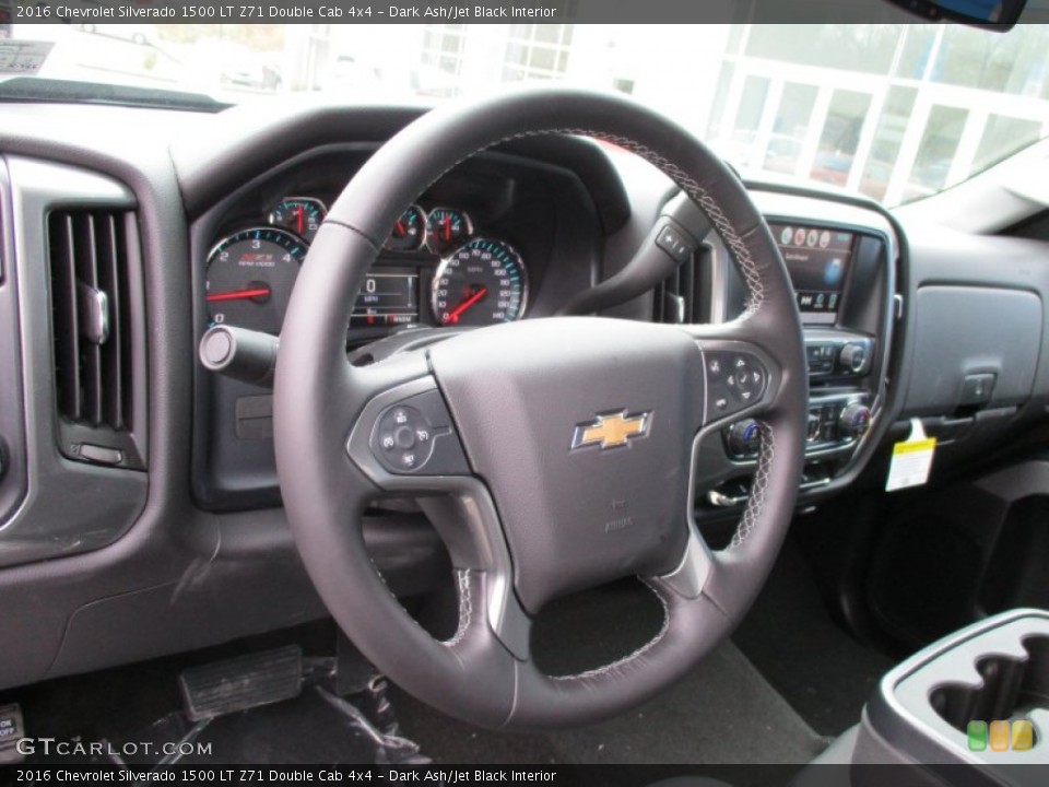 Dark Ash/Jet Black Interior Steering Wheel for the 2016 Chevrolet Silverado 1500 LT Z71 Double Cab 4x4 #108246561