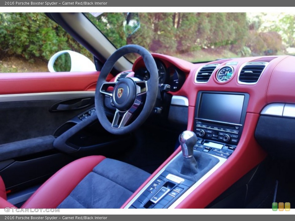 Garnet Red/Black Interior Dashboard for the 2016 Porsche Boxster Spyder #108247905