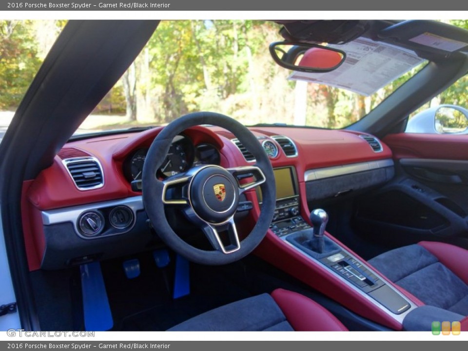 Garnet Red/Black Interior Front Seat for the 2016 Porsche Boxster Spyder #108247968