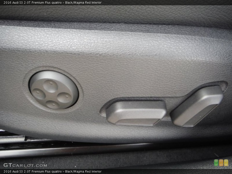 Black/Magma Red Interior Controls for the 2016 Audi S3 2.0T Premium Plus quattro #108263543