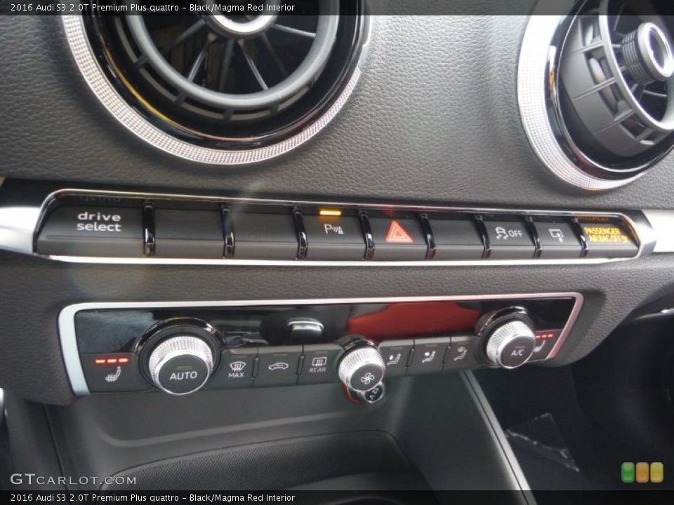 Black/Magma Red Interior Controls for the 2016 Audi S3 2.0T Premium Plus quattro #108263639