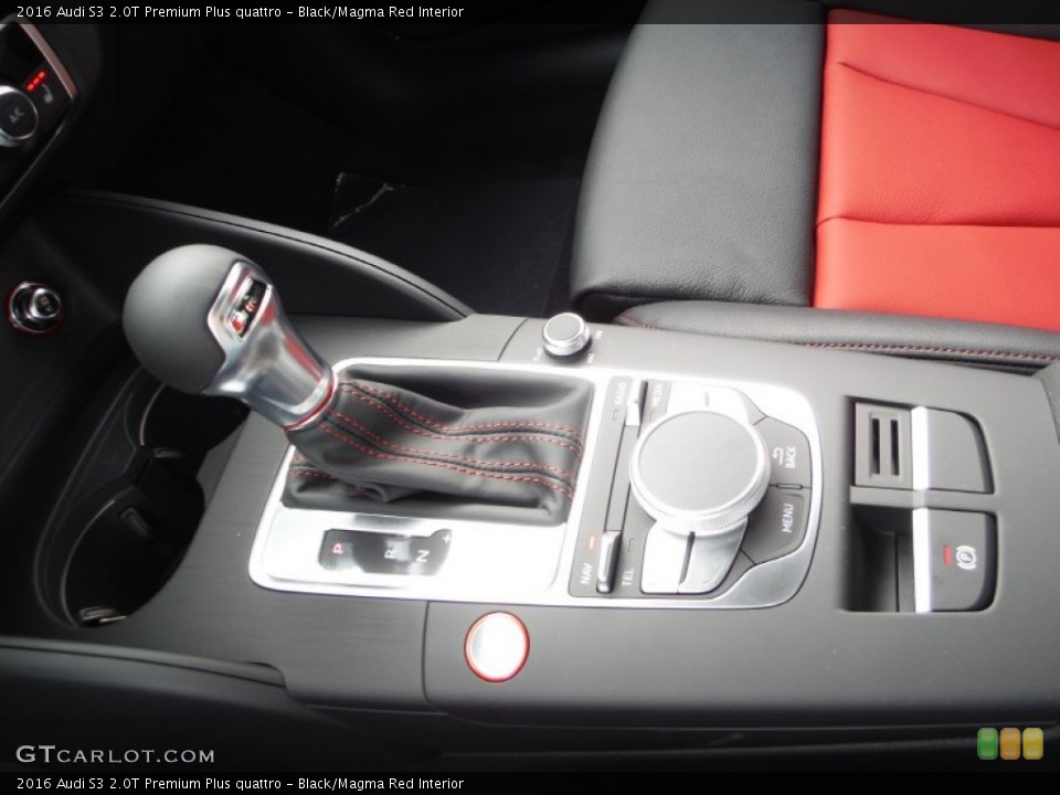 Black/Magma Red Interior Transmission for the 2016 Audi S3 2.0T Premium Plus quattro #108263662