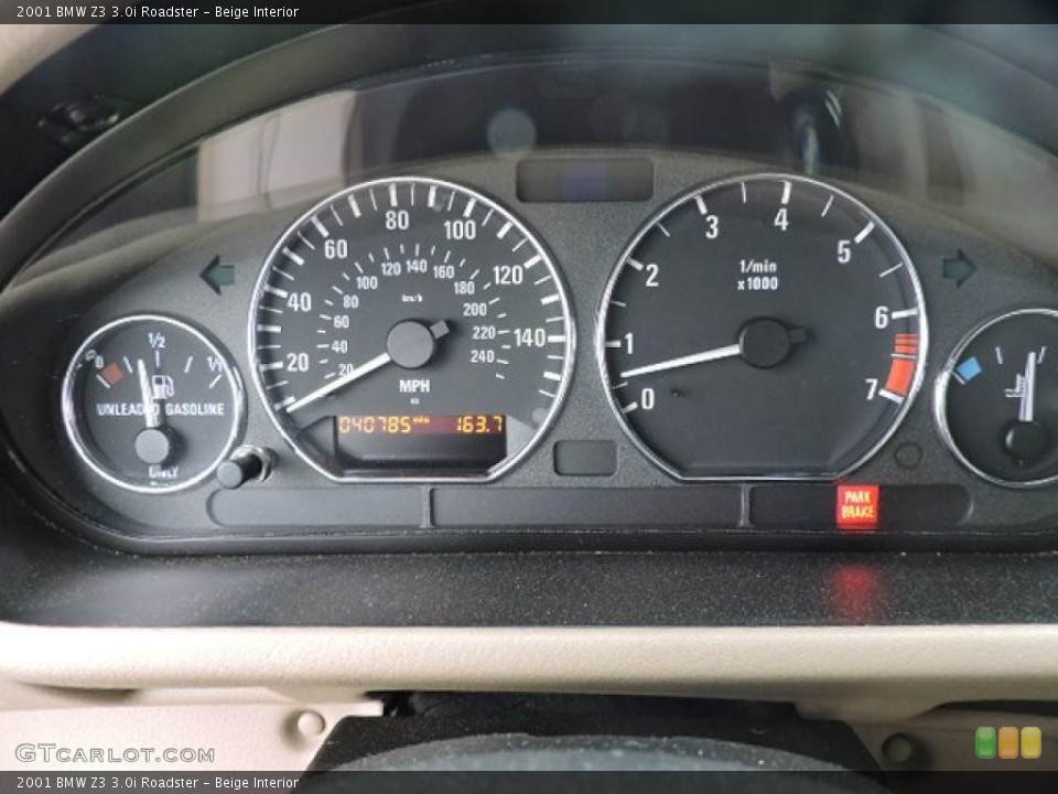 Beige Interior Gauges for the 2001 BMW Z3 3.0i Roadster #108268190